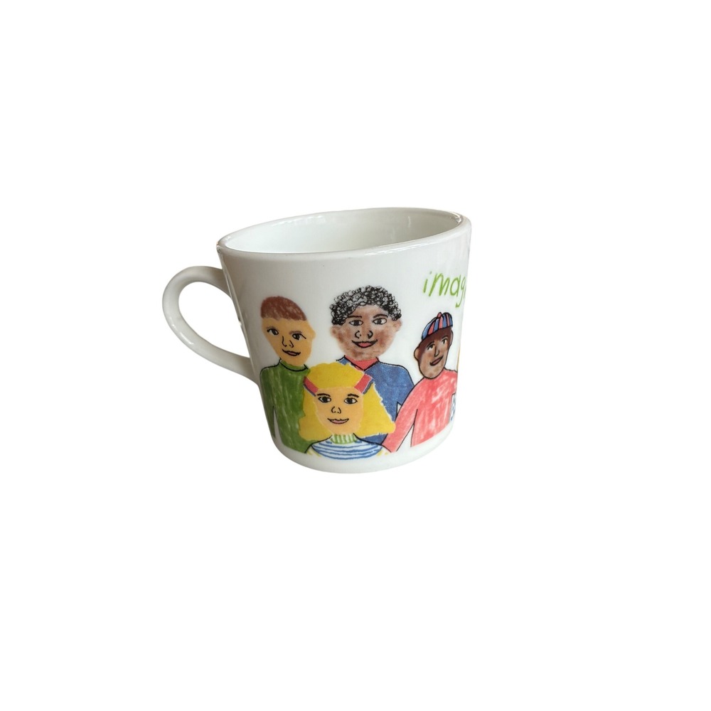 Vintage Corning 'Imagine' Demitasse Coffee Mug Tea Cup Retro John Lennon 1970s